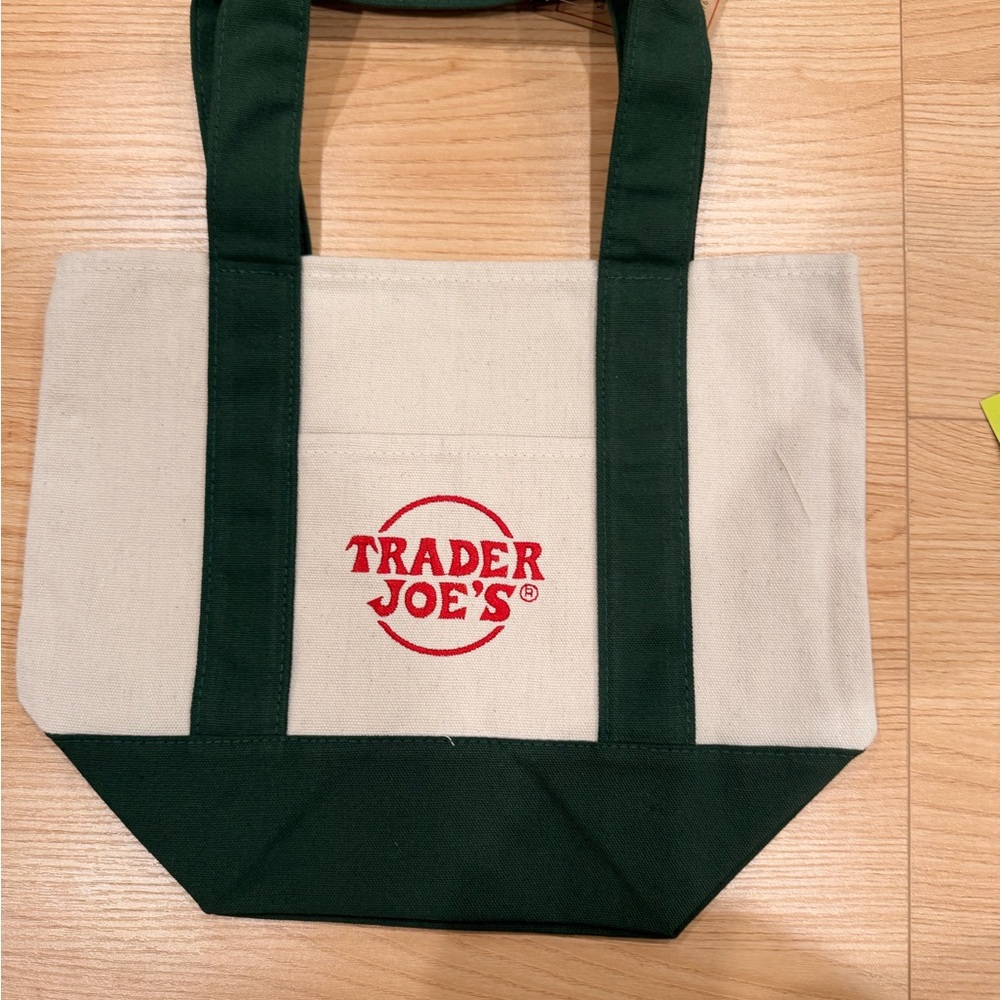 Trader Joe's MINI black Canvas Tote Bag (NWT) - Picture 2 of 4